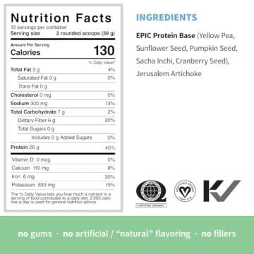 Plant Based Protein & Superfoods Powder, Original, Unflavored | Organic Protein Powder, Vegan, Non Dairy, Non-GMO, Gluten Free, Sugar Free, Perfect Keto Drink Mix (1 lb)