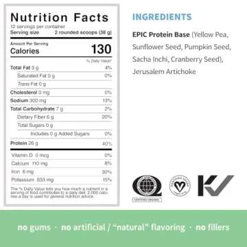 Plant Based Protein & Superfoods Powder, Original, Unflavored | Organic Protein Powder, Vegan, Non Dairy, Non-GMO, Gluten Free, Sugar Free, Perfect Keto Drink Mix (1 lb)