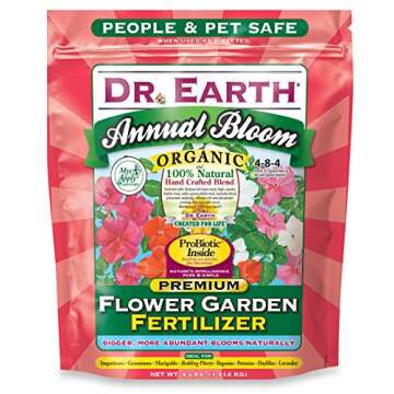 Dr. Earth 705P Organic 6 Flower Garden Fertilizer in Poly Bag, 4-Pound
