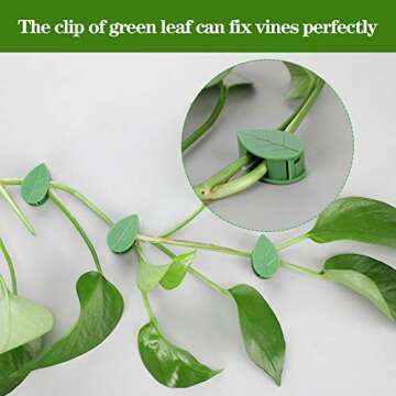60 Pieces Plant Climbing Wall Fixture Clips with 72 Pieces Acrylic Adhesive Sticker Leaf Fixer Invisible Wall Vines Fixing Clips Self-Adhesive Hook Plant Vine Traction for Indoor Outdoor Decoration