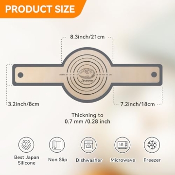 Silicone Bread Sling for Dutch Oven- Double Thickness Platinum Silicone –Reusable Non-Stick & Easy Clean Silicone Bread Baking Mat with Extra Long Handles, Easy and Stable to Transfer Sourdough Bread