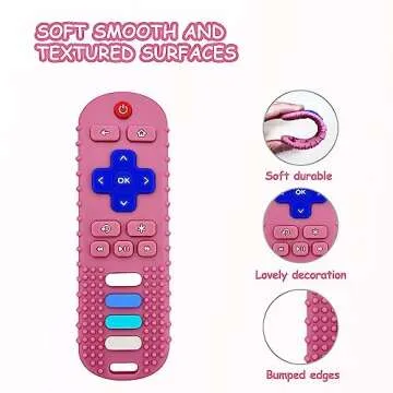 YAPROMO Silicone Baby Teething Toy - Safe Remote Design