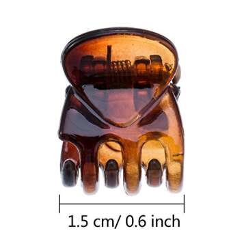 HOTOP Mini Hair Clips - 24 Pcs Durable Non-Slip Hair Claw Clips for Girls and Women