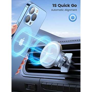 VICSEED MagSafe Car Mount - Strong Magnetic Power