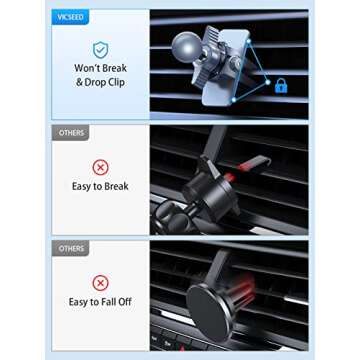 VICSEED MagSafe Car Mount - Strong Magnetic Power