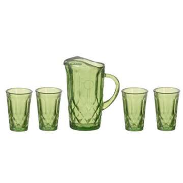 Melody Jane Dollhouse Emerald Green Jug & Glasses Set Chrysnbon Accessory