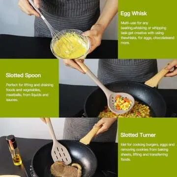 Kesupair Silicone Kitchen Utensils Set for Non-Stick Cooking