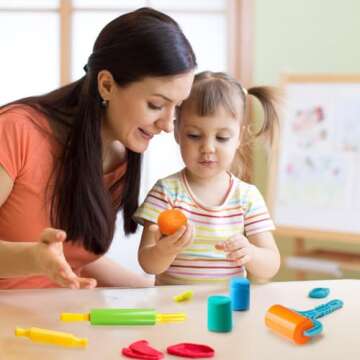 Fashionclubs 6pcs/Set Plastic Clay and Dough Playing Tools Set for Children Ages 3 and Up