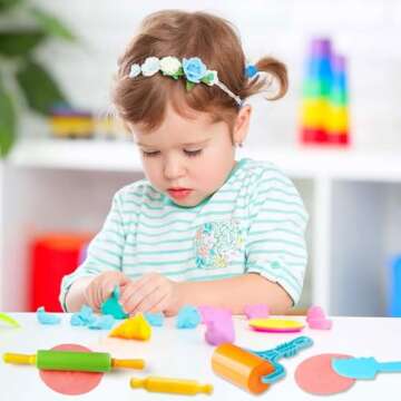 Fashionclubs 6pcs/Set Plastic Clay and Dough Playing Tools Set for Children Ages 3 and Up