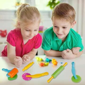 Fashionclubs 6pcs/Set Plastic Clay and Dough Playing Tools Set for Children Ages 3 and Up