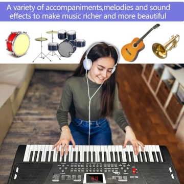 61-Key Electric Keyboard Piano Perfect for Beginners  