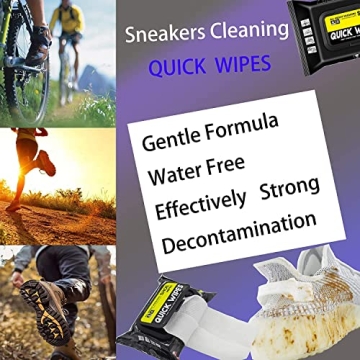 mygezi Shoe Sneaker Wipes Cleaner 60 Pcs Portable Travel Wipes