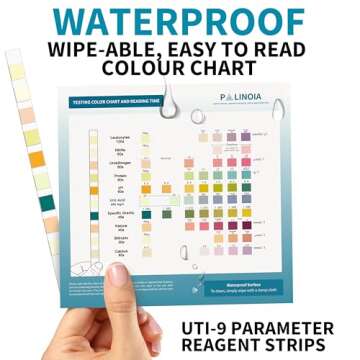URS 9-in-1 Urine Test Strips 9 Parameters Testing UTI, Protein/Leukocytes/Nitrite/pH, 100 CT