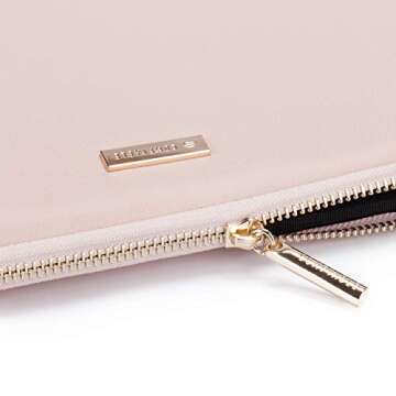 Comfyable Laptop Sleeve 15 Inch 14 Inch, Computer Bag Compatible with 15 Inch MacBook Air (Snug Fit) M3/M2 2024 & 14 Inch MacBook Pro (Loose Fit) - Cute Cover Case for Women- Pink & Black