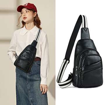 Mroede Sling Bag Crossbody Bags for Women Cross Body Bag Fanny Packs Chest Bags Sling Purses for Travel Shopping