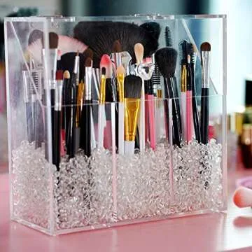FOOCORDDY Clear Makeup Brush Holder for Stylish Storage