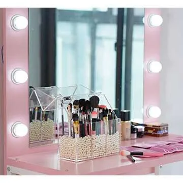 FOOCORDDY Clear Makeup Brush Holder for Stylish Storage