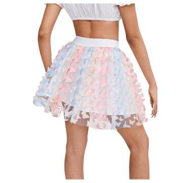 Elegant Mesh Sheer A Line Skirt for Women - OYOANGLE