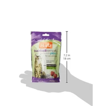 Hartz Hairball Remedy Plus Chews for Cats and Kittens