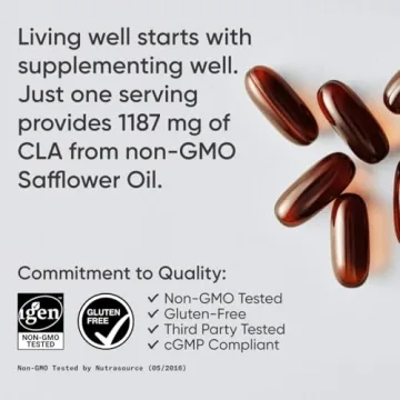 Sports Research CLA 1250mg for Fitness Goals & Muscle Support