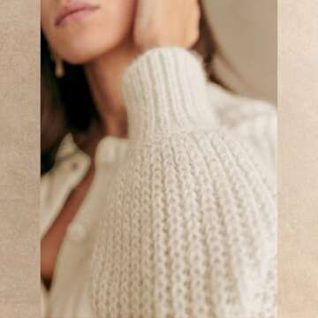 Hixiaohe Cardigan Sweater for Women Long Sleeve Button Y2K Chunky Knit Sweater Fall Casual Open Front Outwear Knitwear Coat(Milky-White,S)