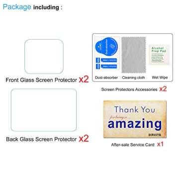 Suoman 4Pcs for GoPro Hero 8 Camera Screen Protector, 2.5D 9H Hardness Ultra-Thin Tempered Glass Scr...