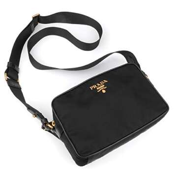 Prada Tessuto Nylon Black Camera Bag Crossbody 1BH089