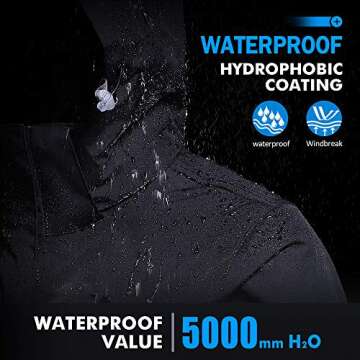 CAMEL CROWN Womens Waterproof Ski Jacket 3-in-1 Windbreaker Winter Coat Fleece Inner for Rain Snow Outdoor Hiking