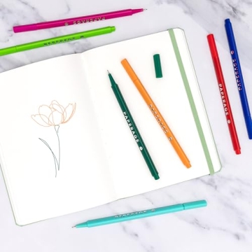 PAPERAGE Lined Journal Notebook, Black, 160 Pages, Medium