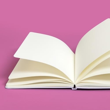 PAPERAGE Lined Journal Notebook, Black, 160 Pages, Medium