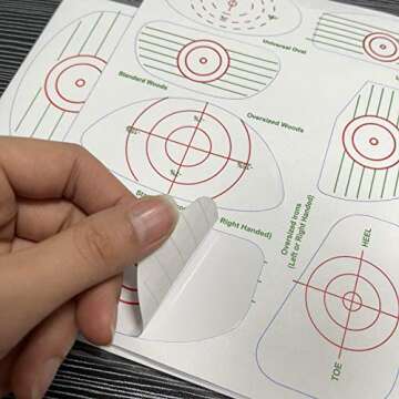 TINGYI Golf Club Driver Impact Tape Labels Ball Hitting Recorder 120 Pcs Golf Impact Stickers for Swing Training Irons, Woods and Putter, Club Face Stickers Training Aids for Golf Swing Practice