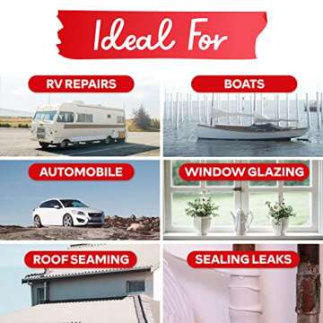 XFasten Butyl Sealing Tape, Gray, 1/8-In x 3/4-In x 30-Foot Plumbers Putty Tape, RV Sealant Tape, Butyl Rubber for Boat Sealing, EDPM Butyl Tape RV