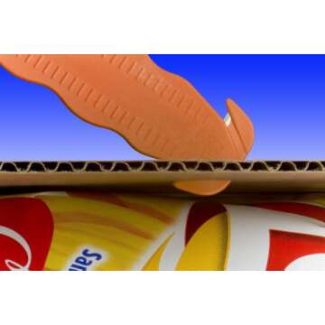 Klever Innovations Cutter Stainless Steel Package Opener, Safety Utility Cutter Assorted Colors 5 pcs, KLEVER - 5/PACK MIX