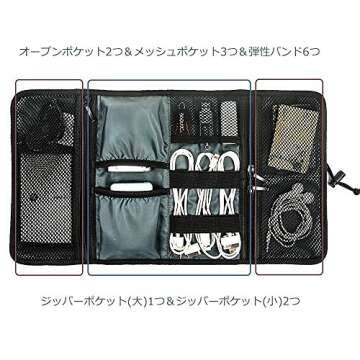 ProCase Electronic Organizer Cord Pouch, Travel Cable Charger Phone Accessories Bag Organizer Roll u...