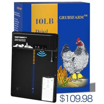 GRUBSFARM Premium Chicken Treats 10LB - Superior to Dried Mealworms - Non-GMO & 85X More Calcium Tha...