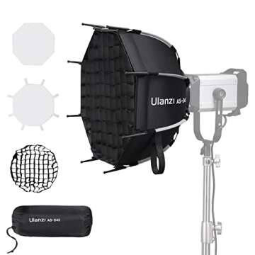 ULANZI 18''/45cm Parabolic Softbox Quick Release - Compatible with GODOX M200D/M300D, Aputure LS 60d...