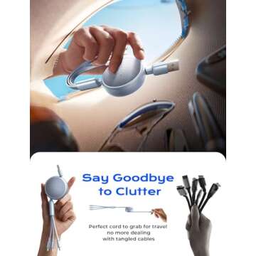 LISEN 3 in 1 Retractable Charger for All Devices