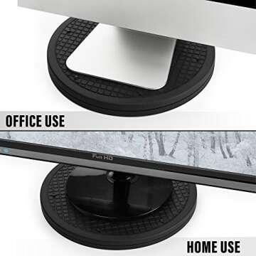 Aleratec Dual Sided TV Swivel Base Stand, 360˚ Rotation Lazy Susan Turn Table for Televisions, Monitors, Mid-Century Modern TV Stand, Swivel Television Mount Featuring Heavy Duty 200lb Capacity - 12"