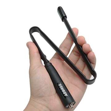 ABBREE SMA-Female Ham Radio Antenna VHF/UHF 18.8-inch 144/430MHz High Gain Foldable CS Tactical Ante...