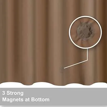 Barossa Design Brown Shower Curtain Liner - Stylish & Durable