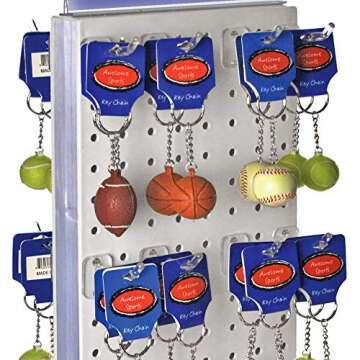 Azar Displays 800002-C Pack of 50 Clear Pegboard Hooks (Also Available in Black & White) - 2” Pegboard Hook Set (4” & 6” Pegboard J Hooks Also Available) - Polycarbonate Plastic Hooks for Retail