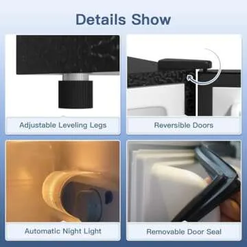 Compact BANGSON 4.0 Cu.Ft Refrigerator with Freezer