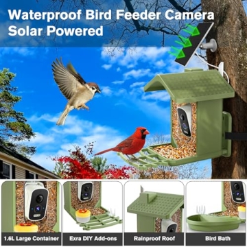 Smart Bird Feeder with Camera Solar Powered for Bird Lovers