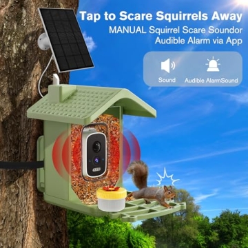 Smart Bird Feeder with Camera Solar Powered for Bird Lovers