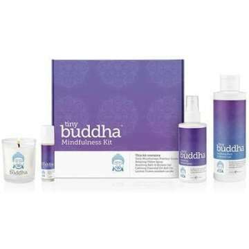 TINY BUDDHA Mindfulness Gift Set with Essential Oils & Candle