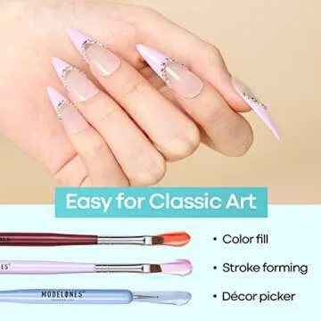 Modelones Nail Art Brush Set for DIY Nail Art