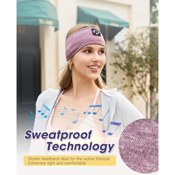 Navly Sleep Headphones Bluetooth Headband Headphones, Ultra-Long Play Time Sleeping Headphones with Built in HD Hi Fi Speakers, Perfect for Workout, Yoga, Travel, Meditation