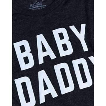 Ann Arbor T-shirt Co. Baby Daddy | Funny New Father, Humor Unisex T-Shirt - Black,2XL