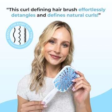 FHI Heat UNbrush Plus — Curly Hair Brush for Gentle & Effective Detangling on Wet or Dry Fragile H...