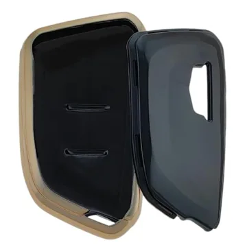 Durable TPU Key Fob Cover for Cadillac Escalade - Black/White